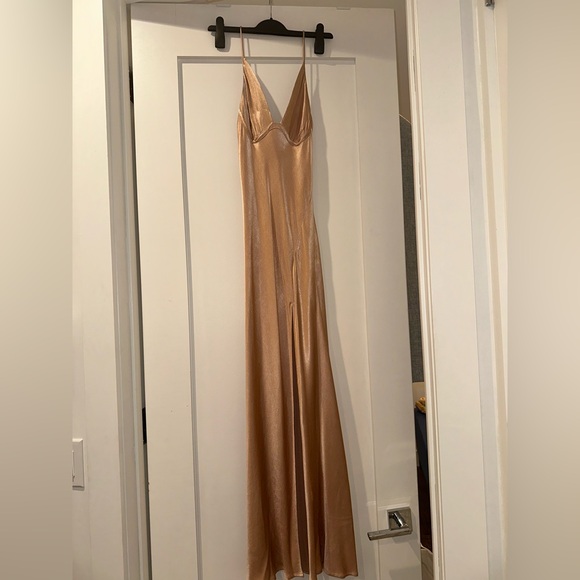 BEC + BRIDGE Ren Split Maxi Dress, Rose Gold, Sz. 8 - Picture 4 of 9